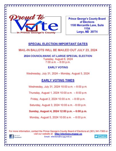 ENG - Special Election Important Dates
