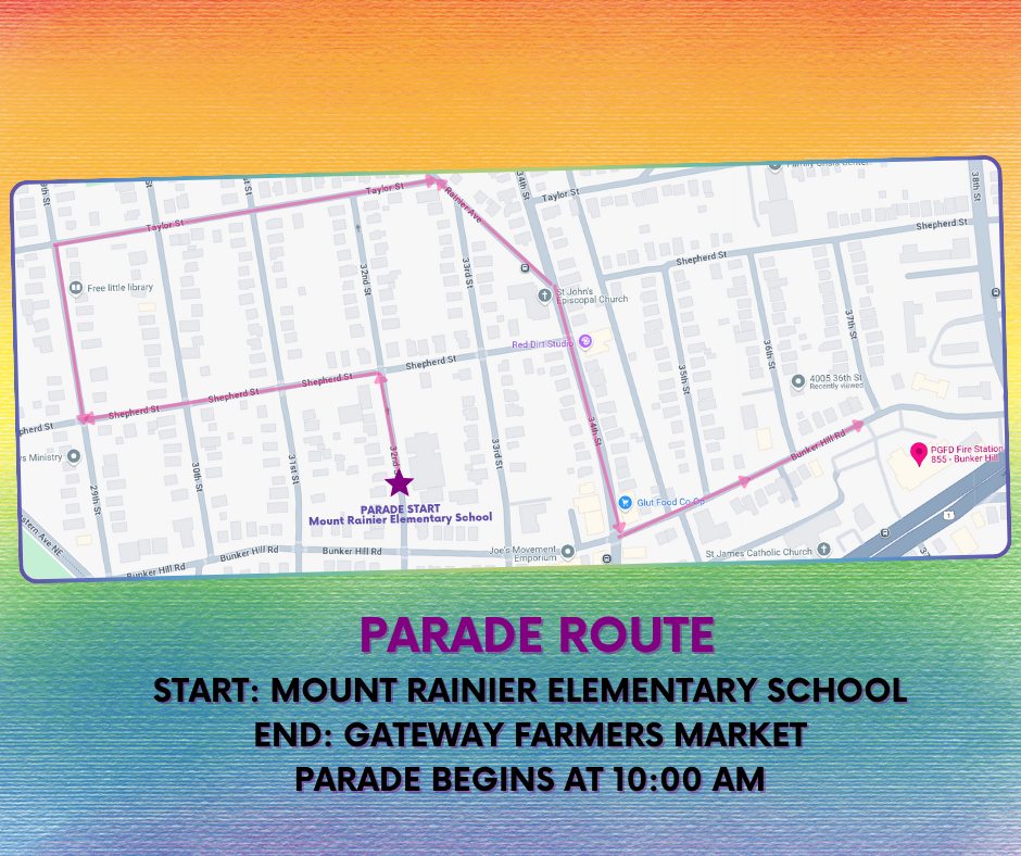 PARADE STARTS FROM MOUNT RAINIER ELEMENTARY SCHOOL