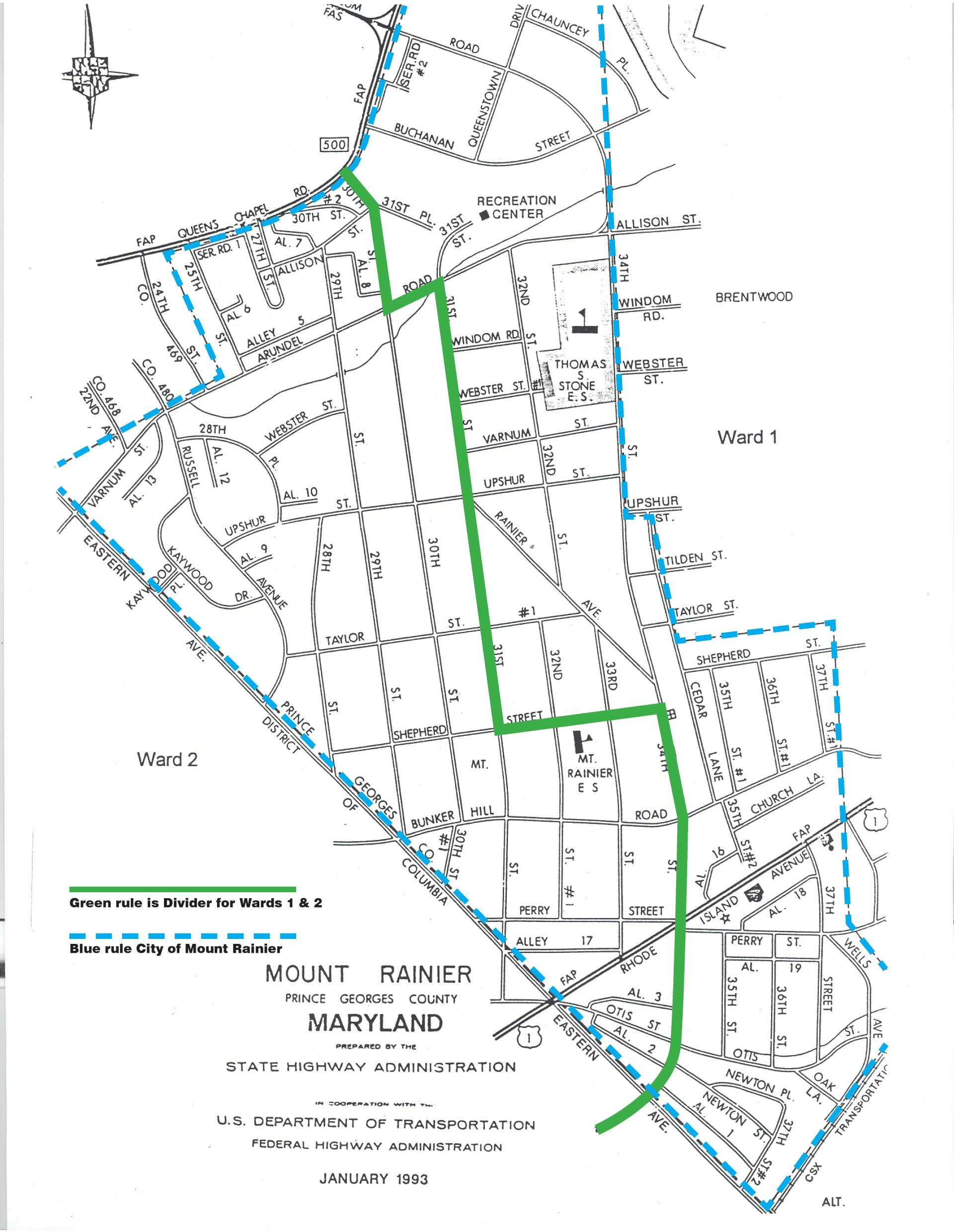 Mount Rainier Ward Map